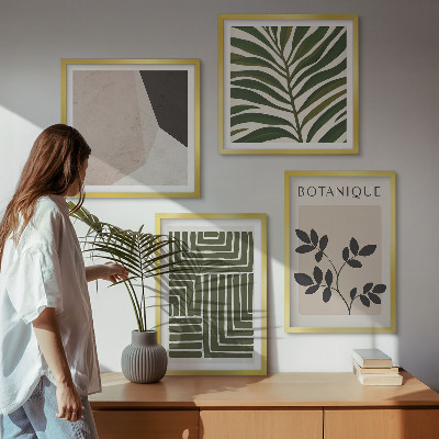 Polyptychon mit rahmen Botanische Boho-Kompositionen