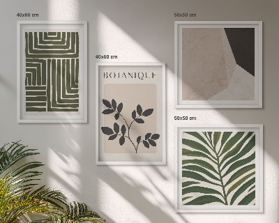 Polyptychon mit rahmen Botanische Boho-Kompositionen