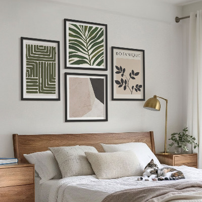 Polyptychon mit rahmen Botanische Boho-Kompositionen