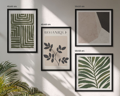 Polyptychon mit rahmen Botanische Boho-Kompositionen