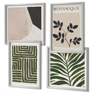 Polyptychon mit rahmen Botanische Boho-Kompositionen