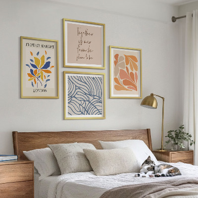 Polyptychon mit rahmen Moderne abstrakte Blumen