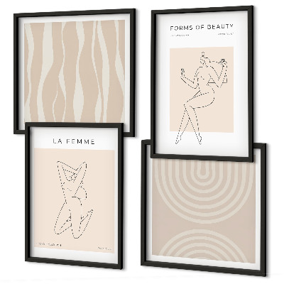 Polyptychon mit rahmen Eine Sammlung minimalistischer Formen