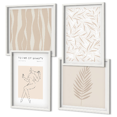 Wanddeko-set Minimalistische Pflanzenmotive