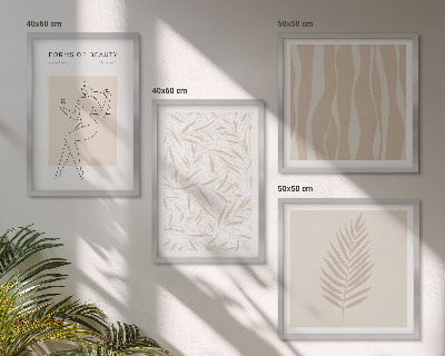 Wanddeko-set Minimalistische Pflanzenmotive