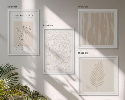 Wanddeko-set Minimalistische Pflanzenmotive