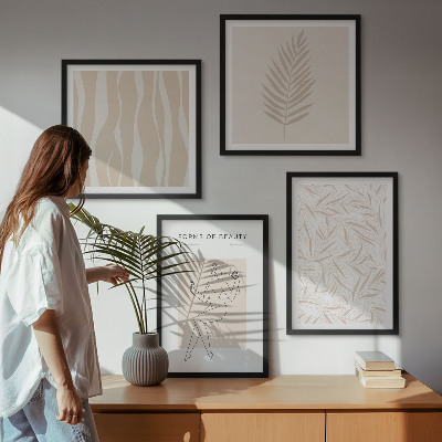 Wanddeko-set Minimalistische Pflanzenmotive