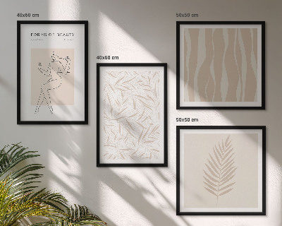 Wanddeko-set Minimalistische Pflanzenmotive