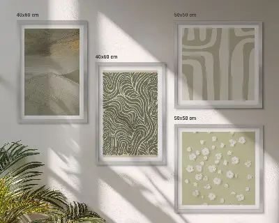Wanddeko-Set mit abstrakten Boho-Mustern
