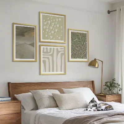 Wanddeko-Set mit abstrakten Boho-Mustern
