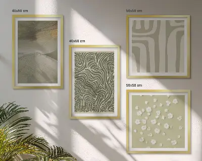 Wanddeko-Set mit abstrakten Boho-Mustern