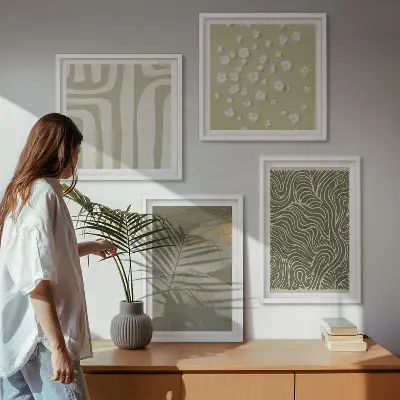 Wanddeko-Set mit abstrakten Boho-Mustern