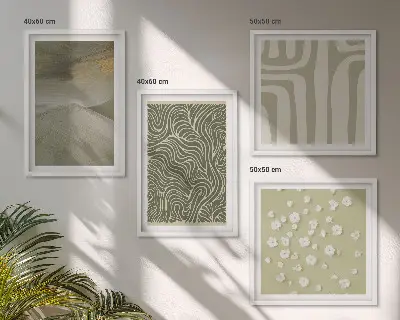 Wanddeko-Set mit abstrakten Boho-Mustern