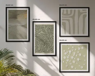 Wanddeko-Set mit abstrakten Boho-Mustern