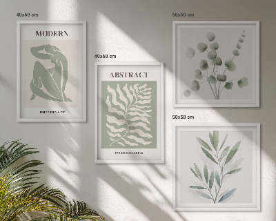 Wanddeko-set Matisse entwirft Boho-Pflanzen