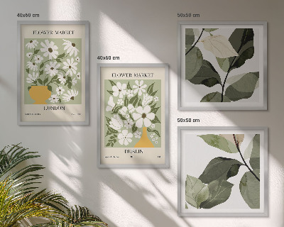 Wanddeko-set Blumenmuster London Dublin