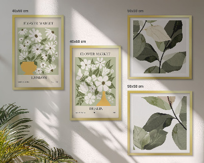 Wanddeko-set Blumenmuster London Dublin