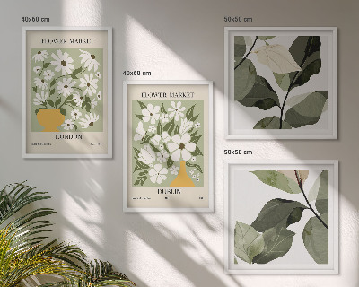 Wanddeko-set Blumenmuster London Dublin