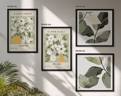 Wanddeko-set Blumenmuster London Dublin