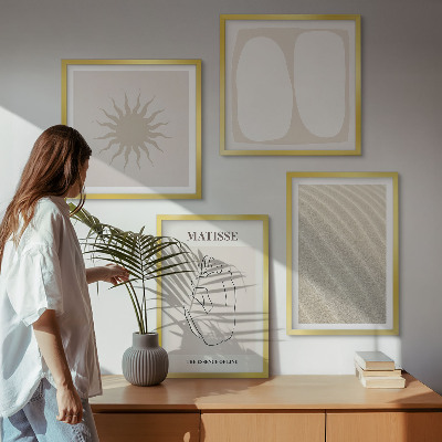 Polyptychon mit rahmen Minimalistische Sandwellen