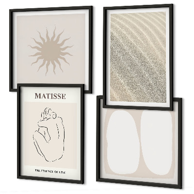 Polyptychon mit rahmen Minimalistische Sandwellen