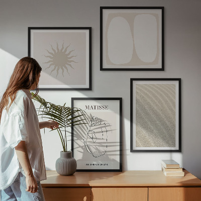 Polyptychon mit rahmen Minimalistische Sandwellen