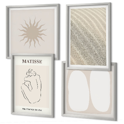Polyptychon mit rahmen Minimalistische Sandwellen