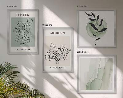 Polyptychon mit rahmen Blumen in einer modernen Vase