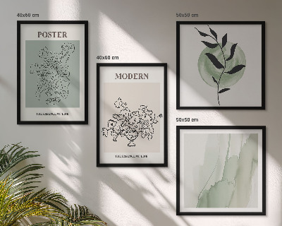 Polyptychon mit rahmen Blumen in einer modernen Vase
