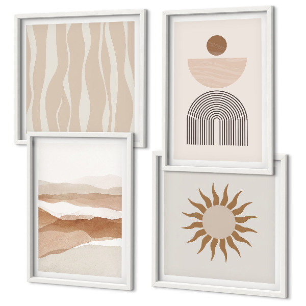 Wanddeko-set Abstrakte Landschafts- und Naturgeometrie