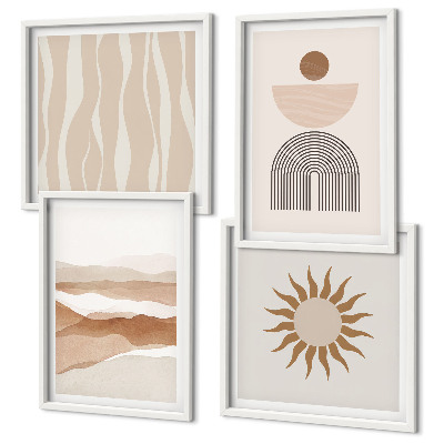 Wanddeko-set Abstrakte Landschafts- und Naturgeometrie