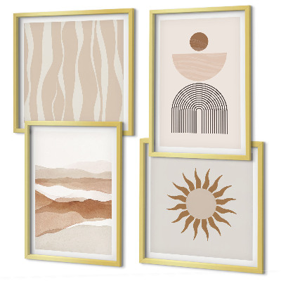Wanddeko-set Abstrakte Landschafts- und Naturgeometrie
