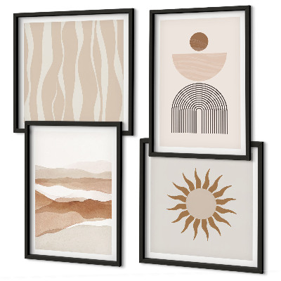 Wanddeko-set Abstrakte Landschafts- und Naturgeometrie