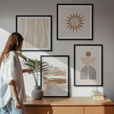 Wanddeko-set Abstrakte Landschafts- und Naturgeometrie