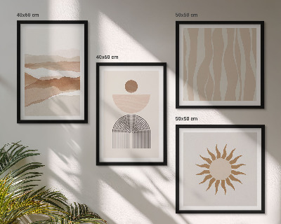 Wanddeko-set Abstrakte Landschafts- und Naturgeometrie