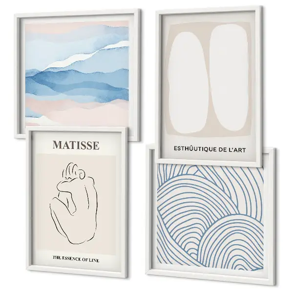 Wanddeko-Set mit abstrakten Formen von Matisse