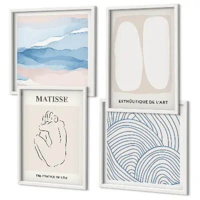 Wanddeko-Set mit abstrakten Formen von Matisse