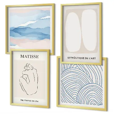 Wanddeko-Set mit abstrakten Formen von Matisse