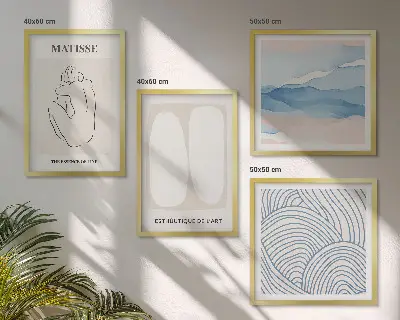 Wanddeko-Set mit abstrakten Formen von Matisse
