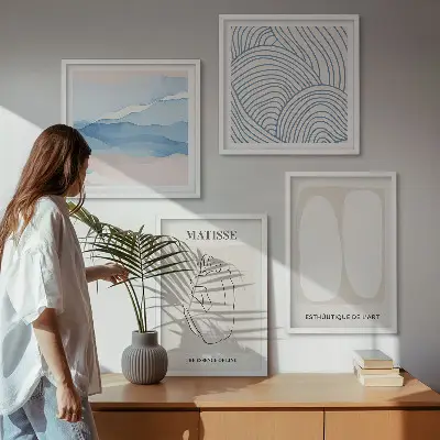 Wanddeko-Set mit abstrakten Formen von Matisse