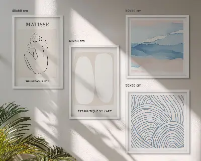 Wanddeko-Set mit abstrakten Formen von Matisse