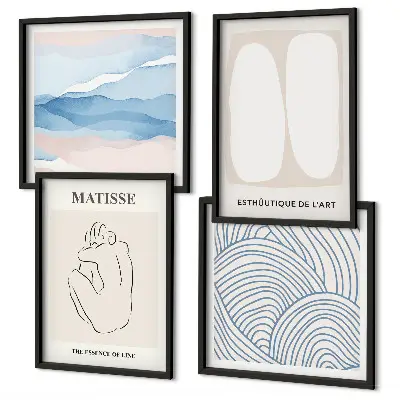 Wanddeko-Set mit abstrakten Formen von Matisse