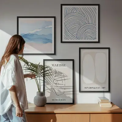 Wanddeko-Set mit abstrakten Formen von Matisse