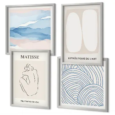 Wanddeko-Set mit abstrakten Formen von Matisse