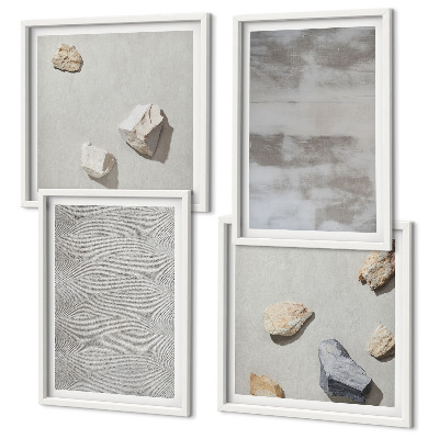 Wanddeko-set Moderne minimalistische Texturen