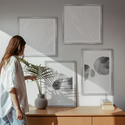 Polyptychon mit rahmen Abstrakte Kunst, Farbspritzer