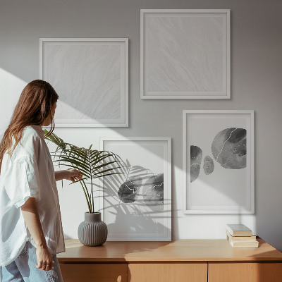 Polyptychon mit rahmen Abstrakte Kunst, Farbspritzer