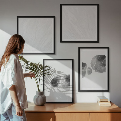 Polyptychon mit rahmen Abstrakte Kunst, Farbspritzer