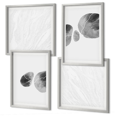 Polyptychon mit rahmen Abstrakte Kunst, Farbspritzer