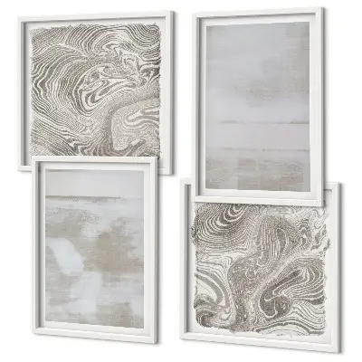 Polyptychon mit Rahmen in modernem Stil mit abgenutzten Texturen